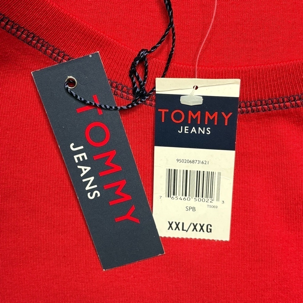 Vintage Tommy Hilfiger Men's Sleeveless Tank Top Size 2XL Muscle Logo Red - Picture 9 of 10